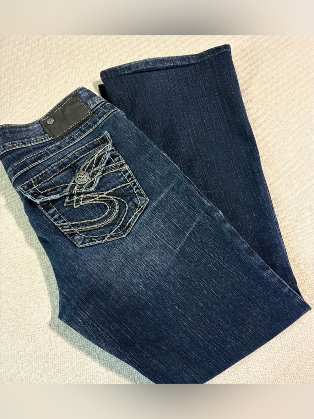Silver Jeans Bootcut Flares Suki Surplus Western Style Mid-Rise Jeans W29